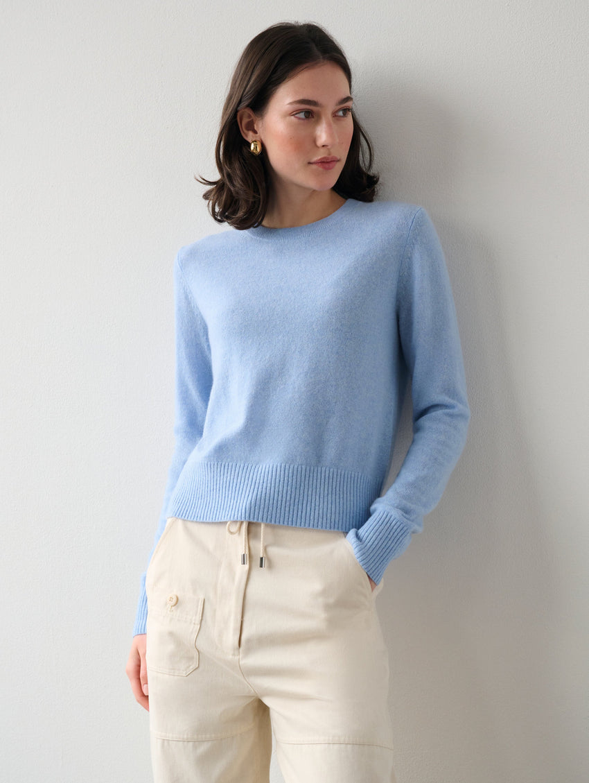 Cashmere Shrunken Crewneck