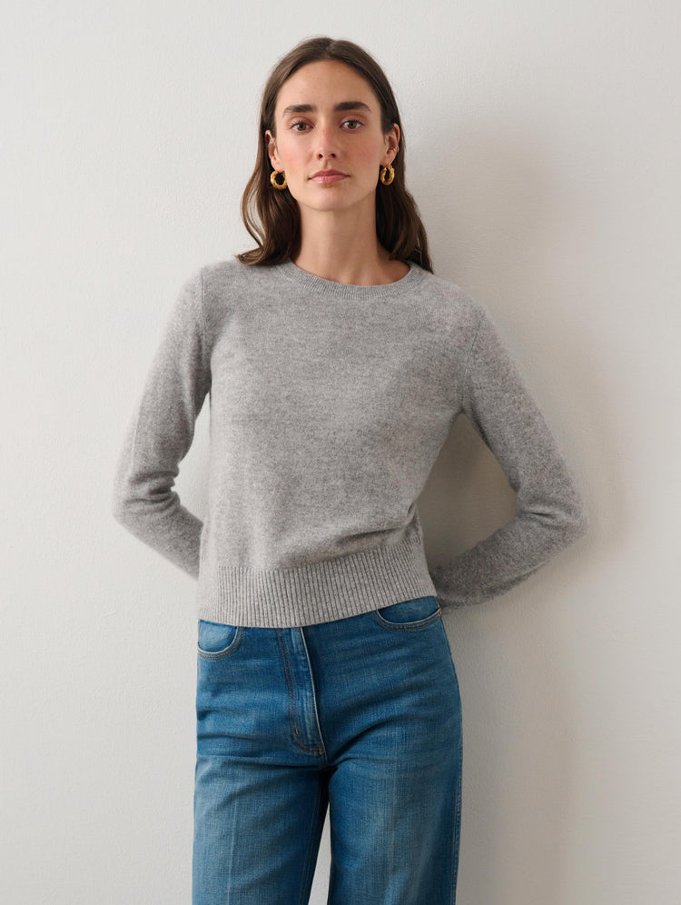 Cashmere Shrunken Crewneck