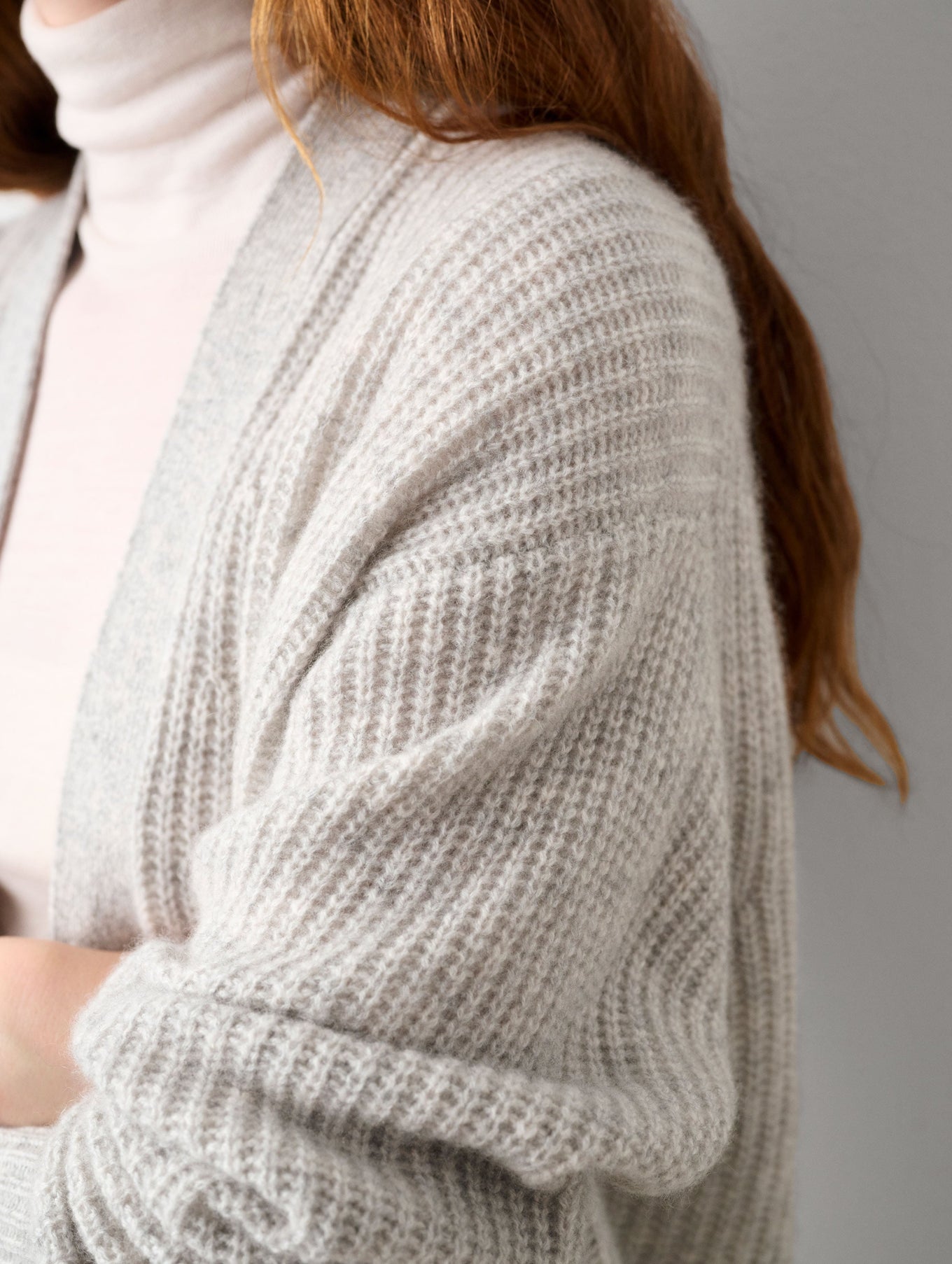 Cashmere Ribbed Patch Pocket Cardigan