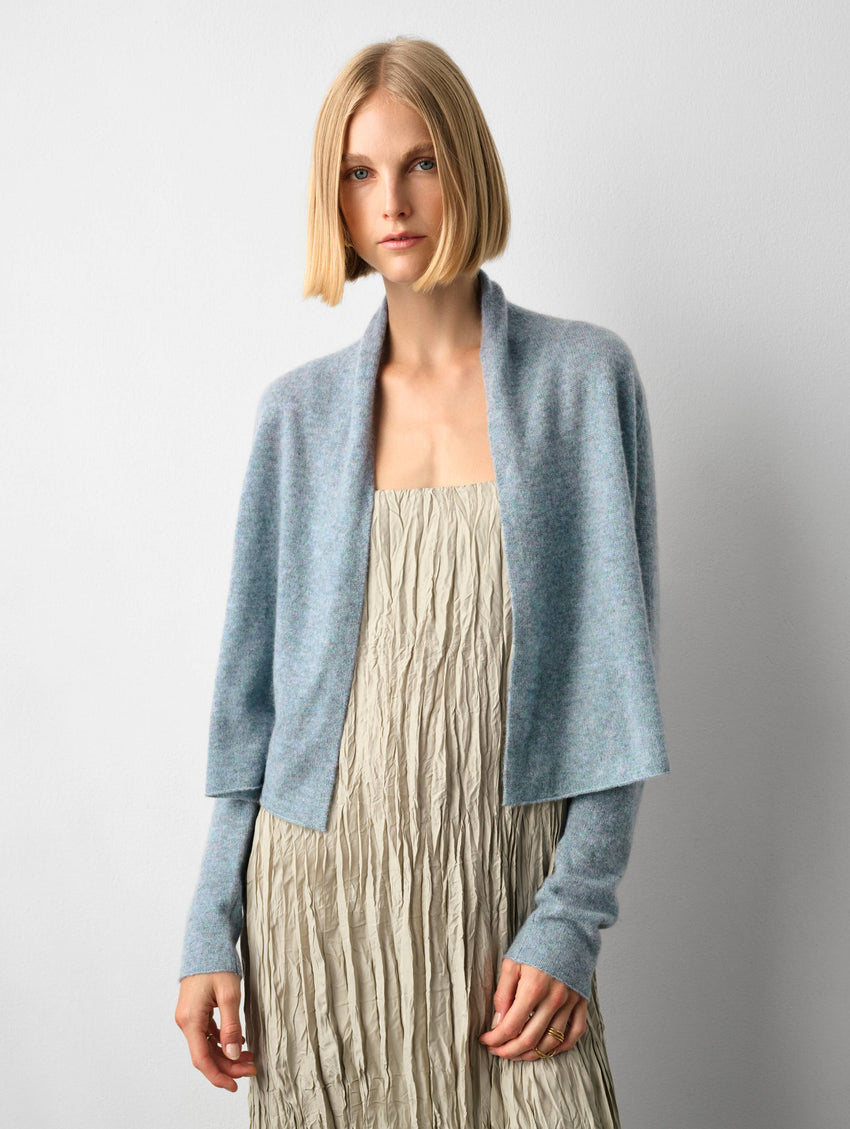 Cashmere Cropped Trapeze Cardigan