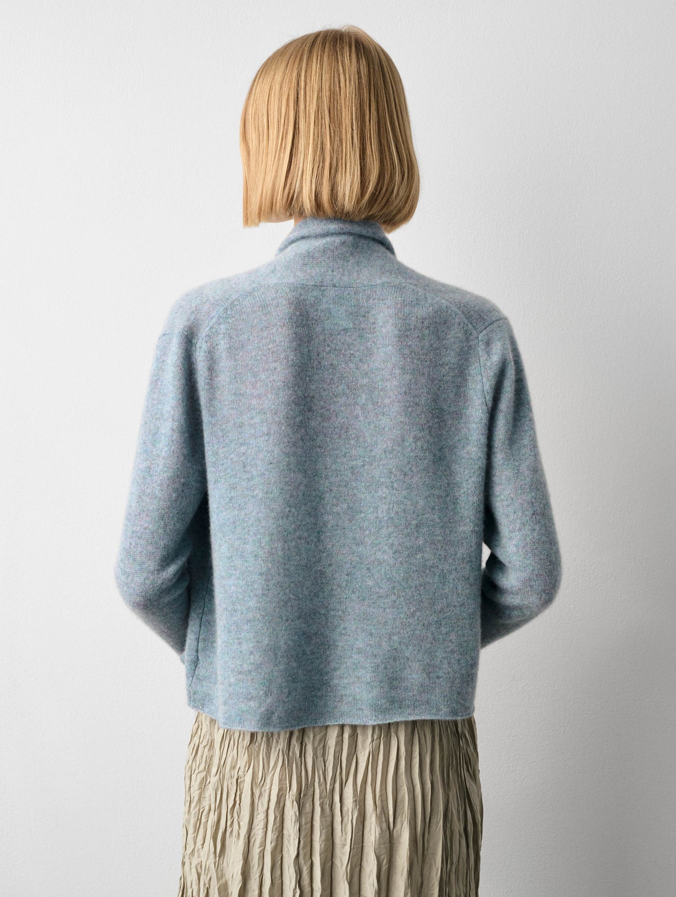 Cashmere Cropped Trapeze Cardigan