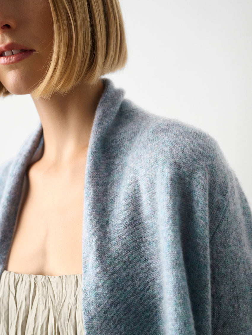 Cashmere Cropped Trapeze Cardigan