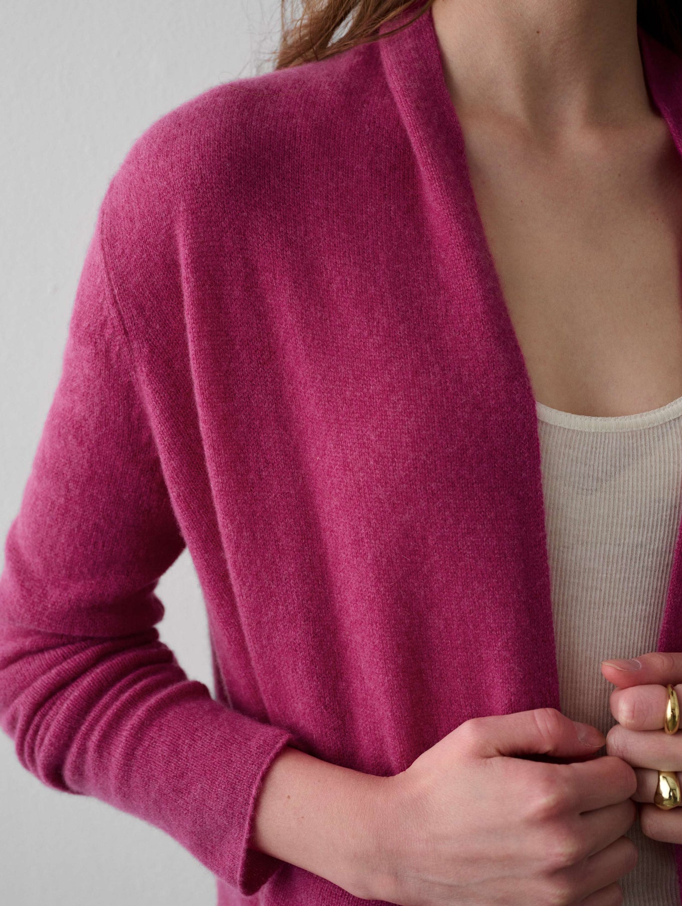 Cashmere Cropped Trapeze Cardigan