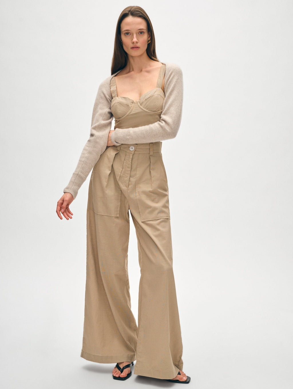 Cashmere Shrug White Warren