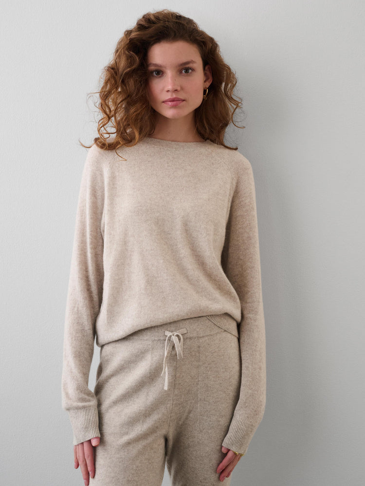 Cashmere Rib Trim Sweatshirt