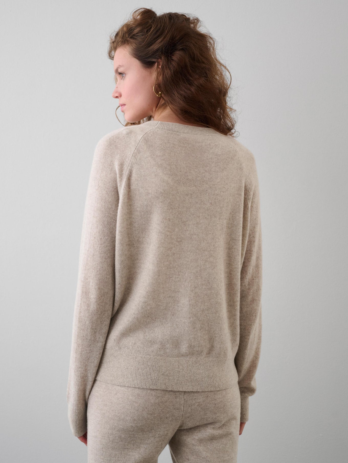 Cashmere Rib Trim Sweatshirt
