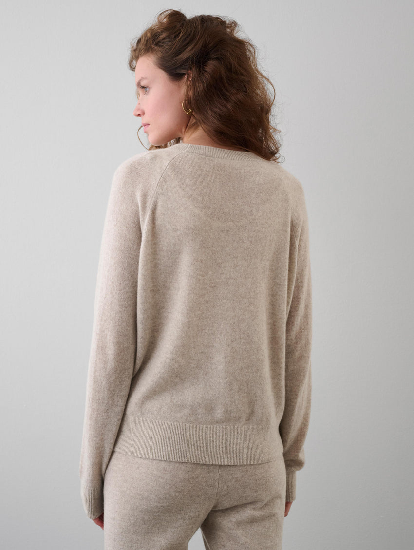 Cashmere Rib Trim Sweatshirt