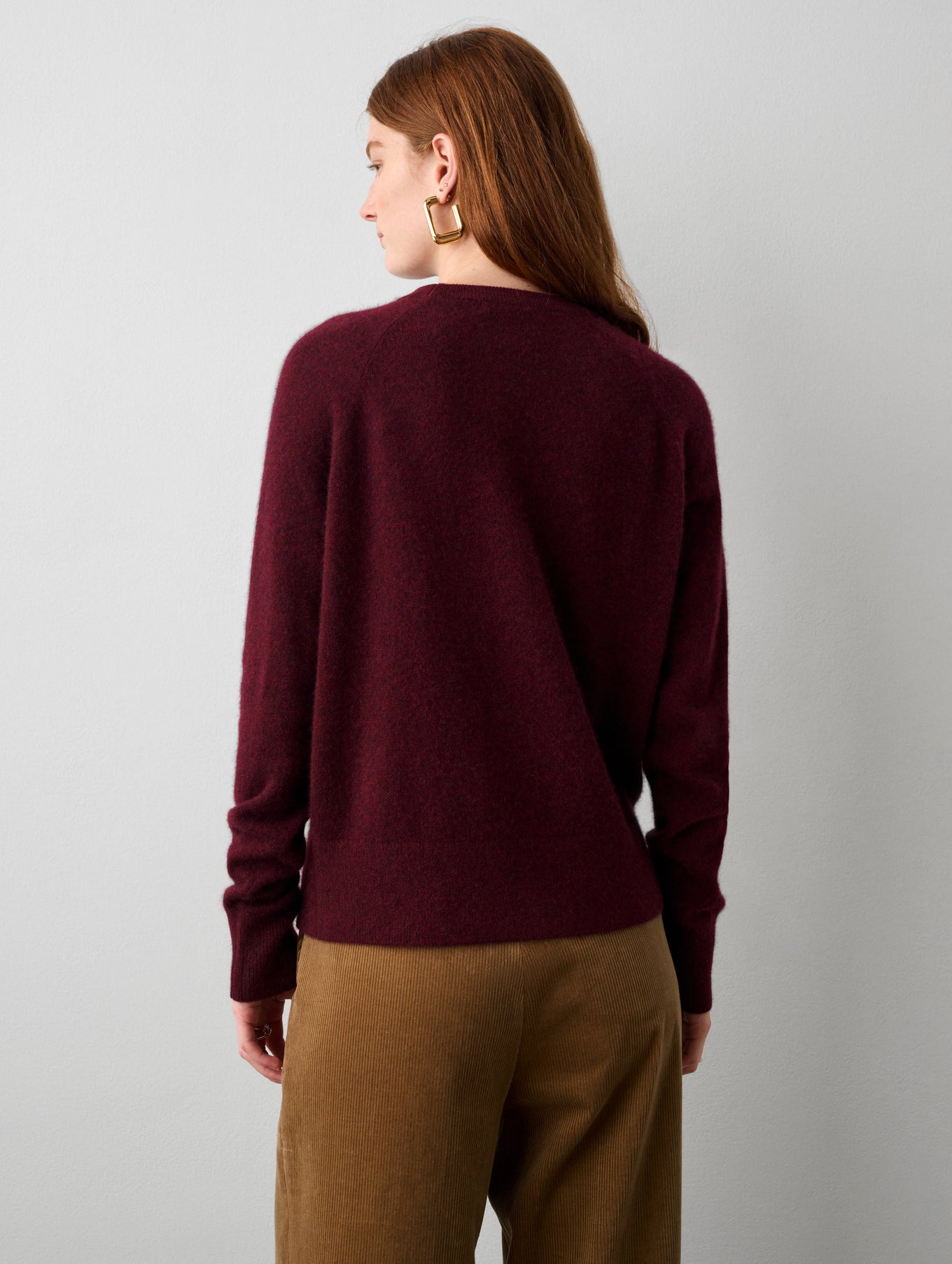 Cashmere Rib Trim Sweatshirt