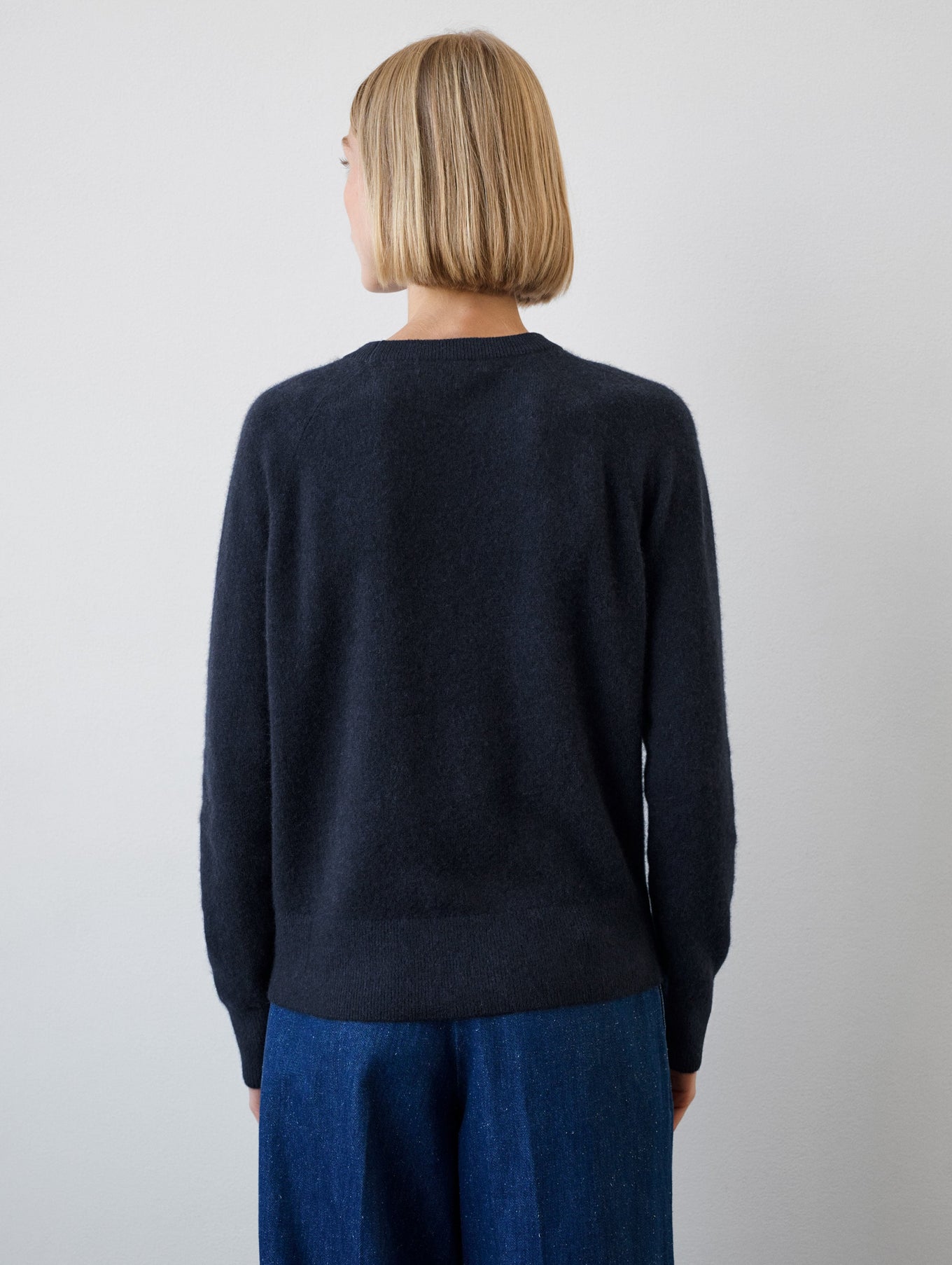 Cashmere Rib Trim Sweatshirt