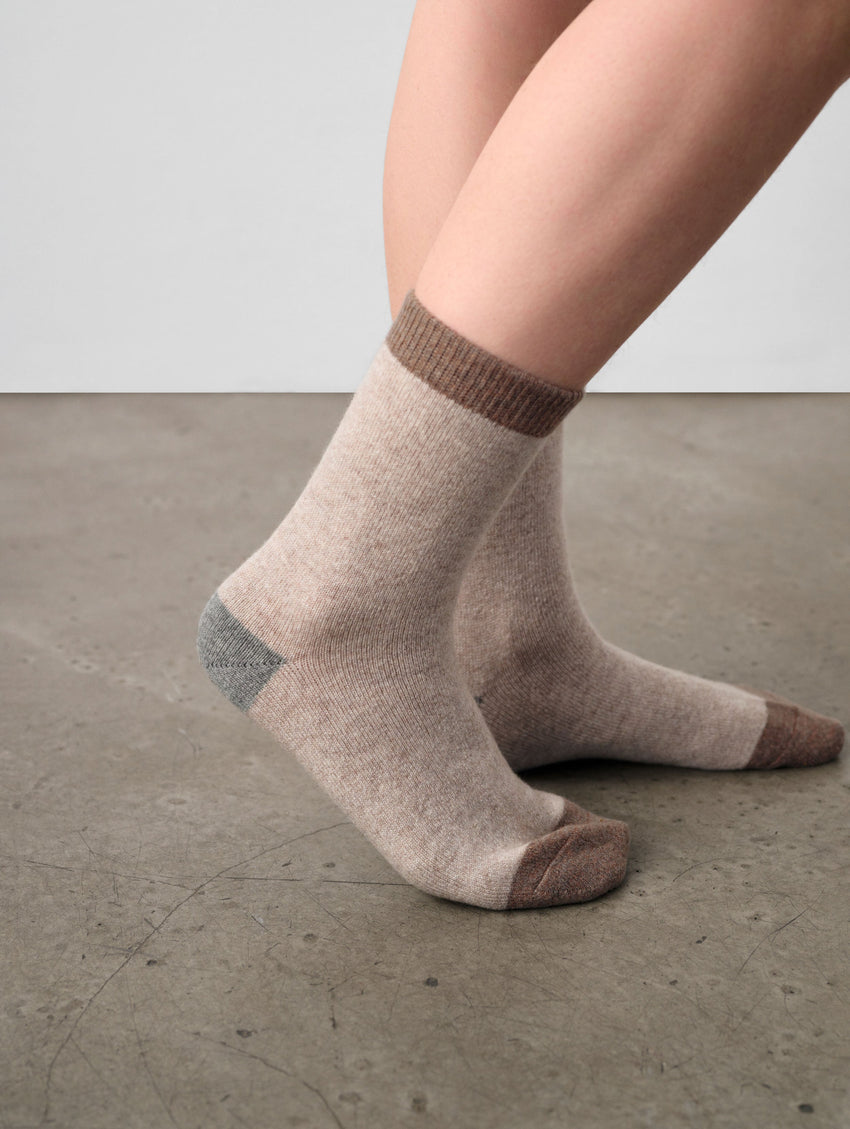 Cashmere Color Block Sock
