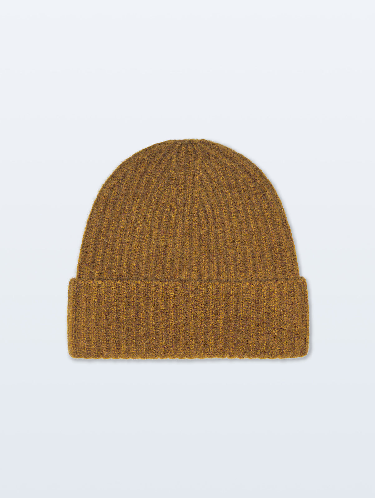 Cashmere Luxe Ribbed Beanie | Antique Gold