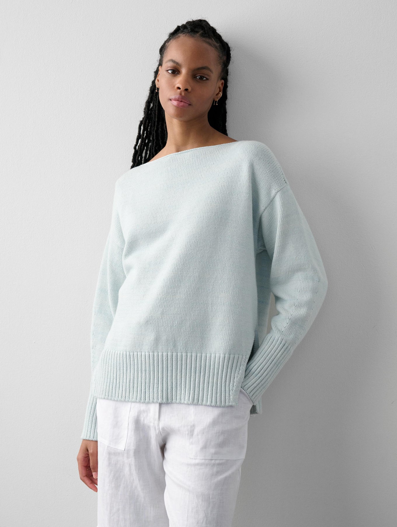 Cotton Boatneck Sweater