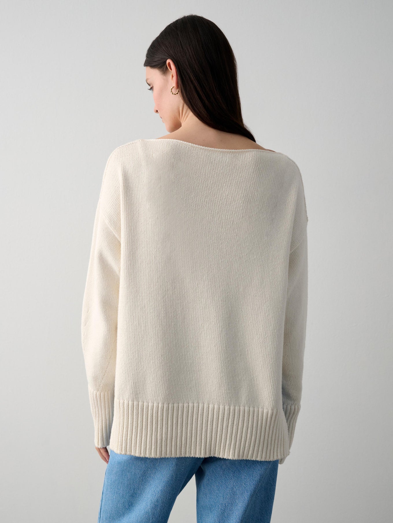 Cotton Boatneck Sweater