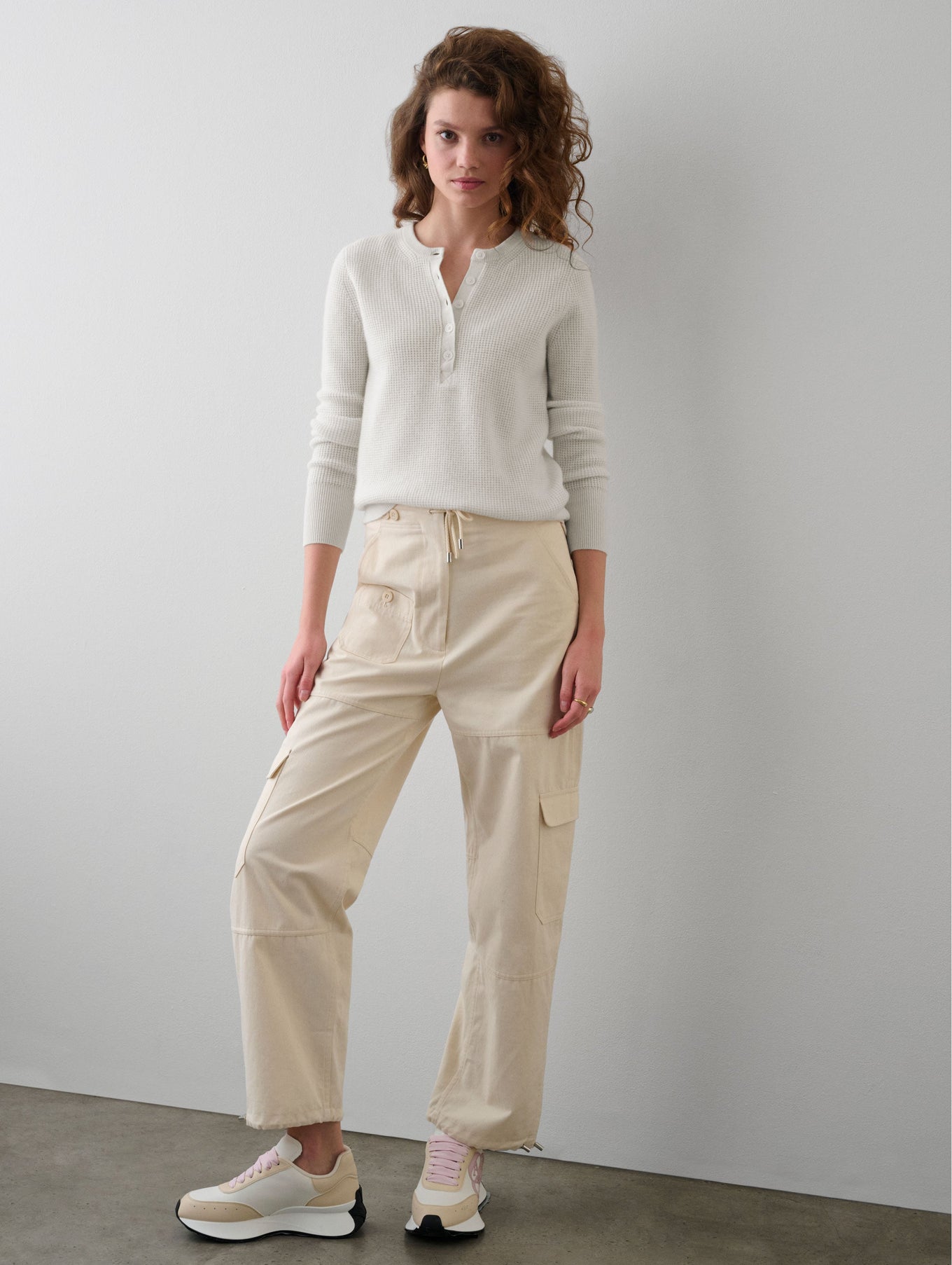Cashmere Waffle Henley