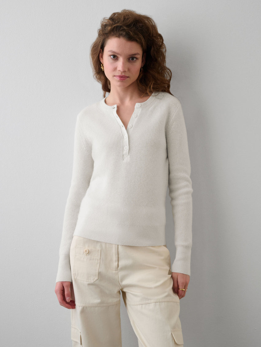 Cashmere Waffle Henley
