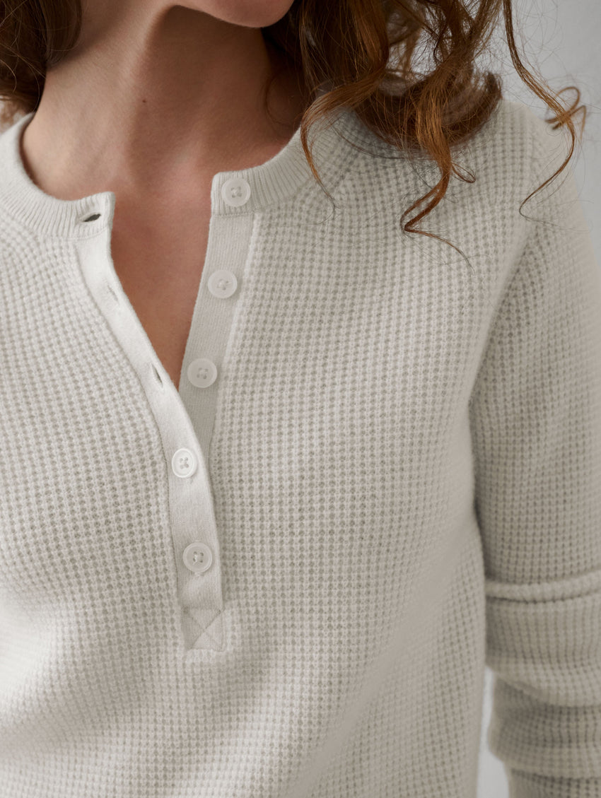 Cashmere Waffle Henley