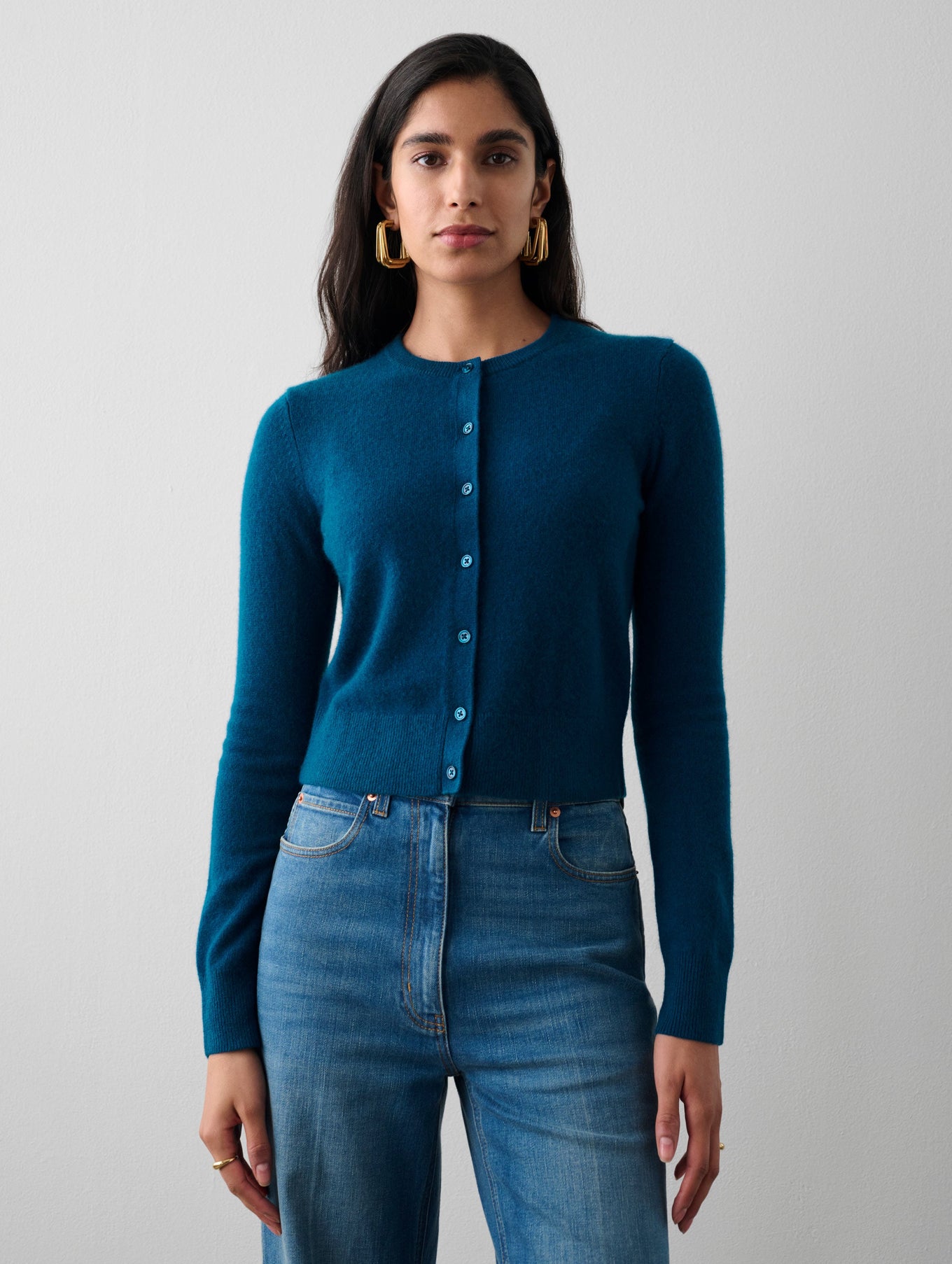 Essential Cashmere Crewneck Cardigan