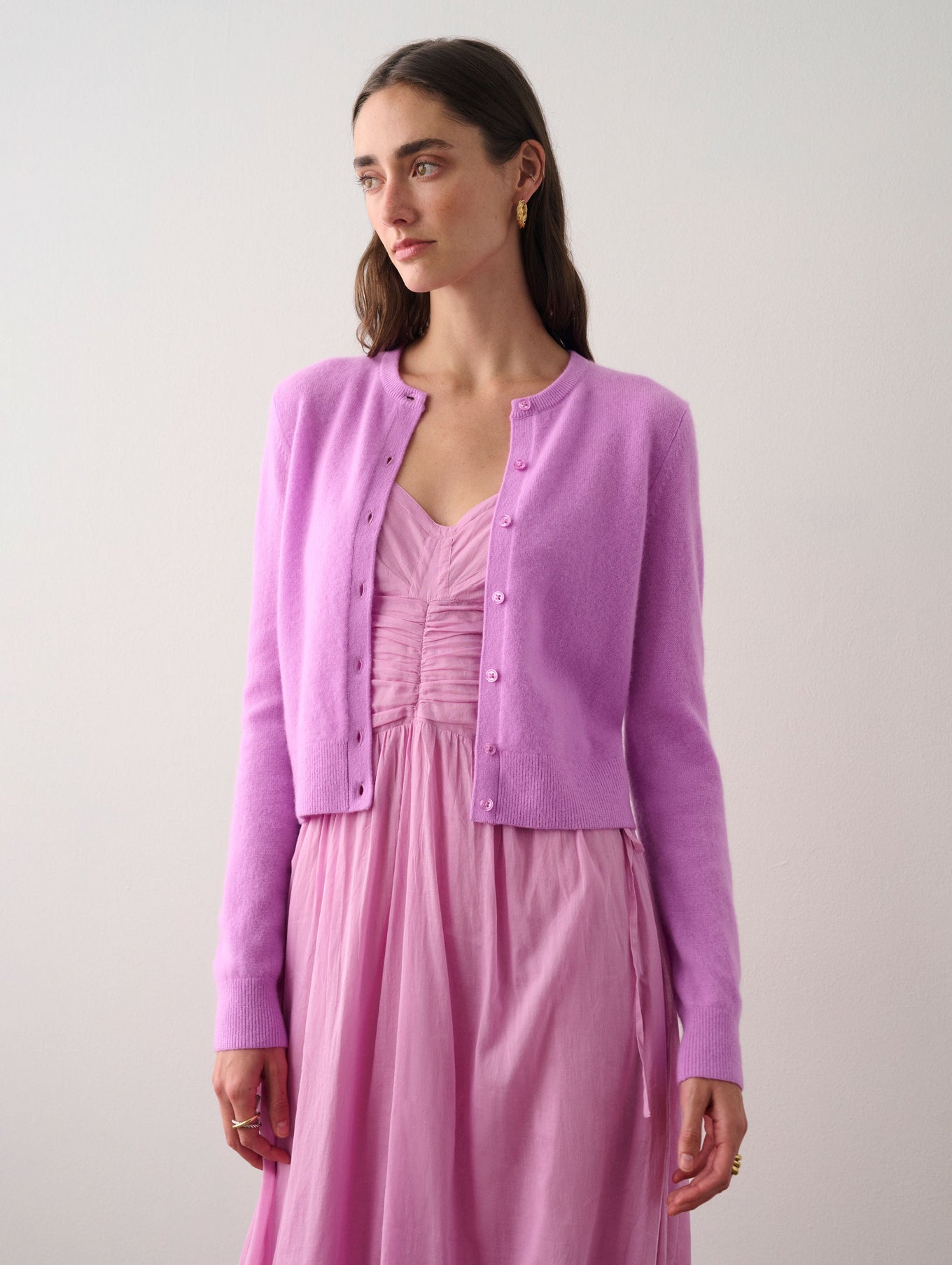Essential Cashmere Crewneck Cardigan