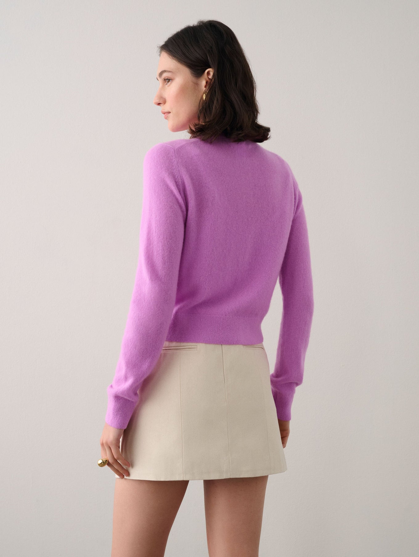 Essential Cashmere Crewneck Cardigan