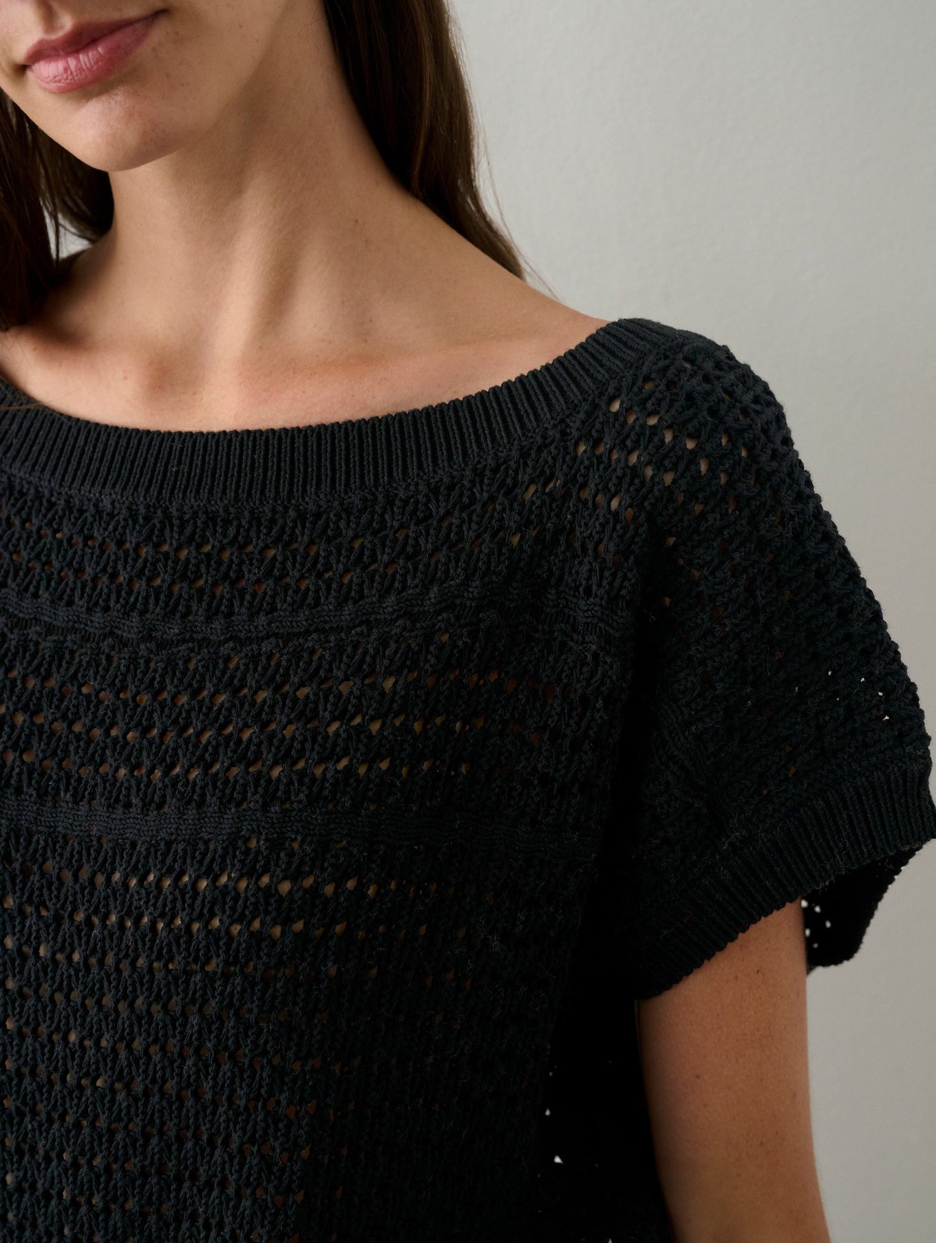 Mercerized Cotton Mesh Top