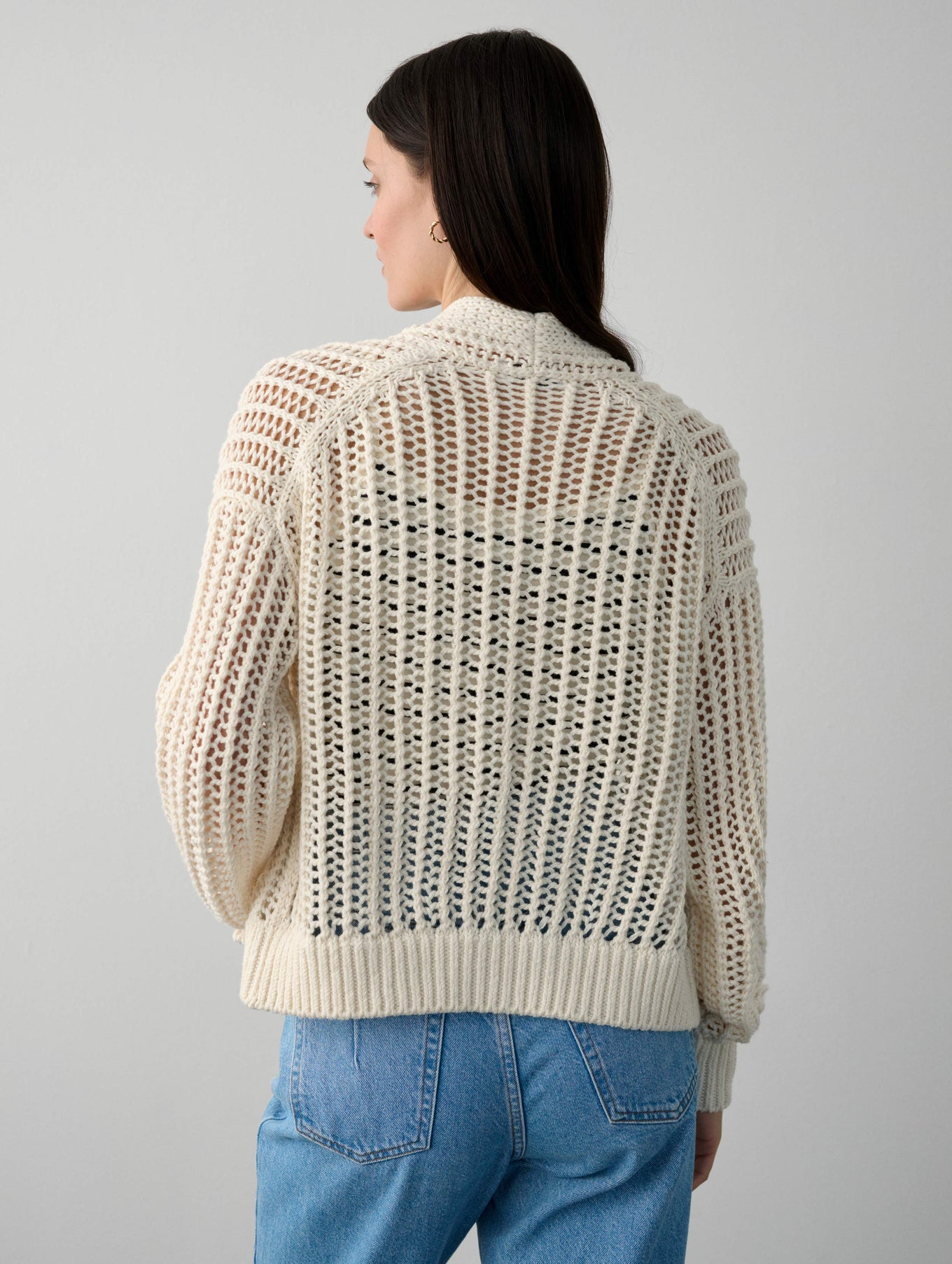 Cotton Open Knit Cardigan