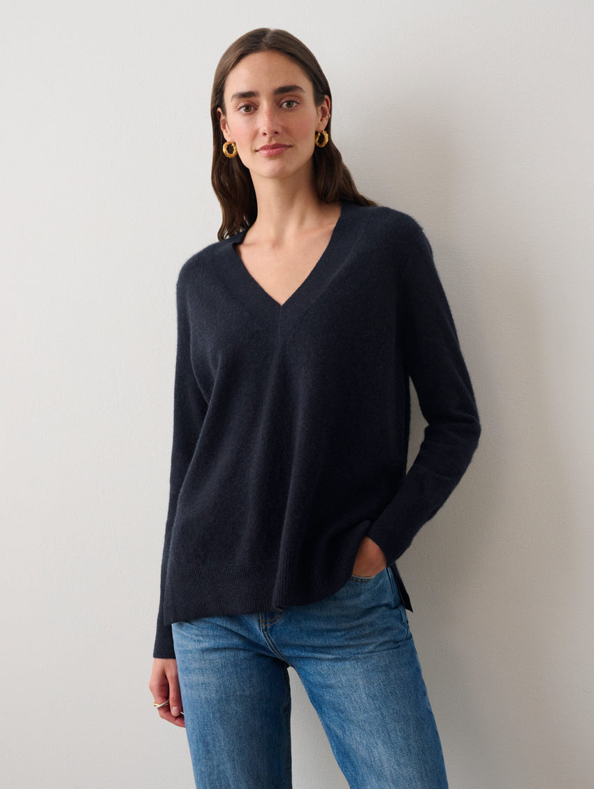 Cashmere V Neck Tunic