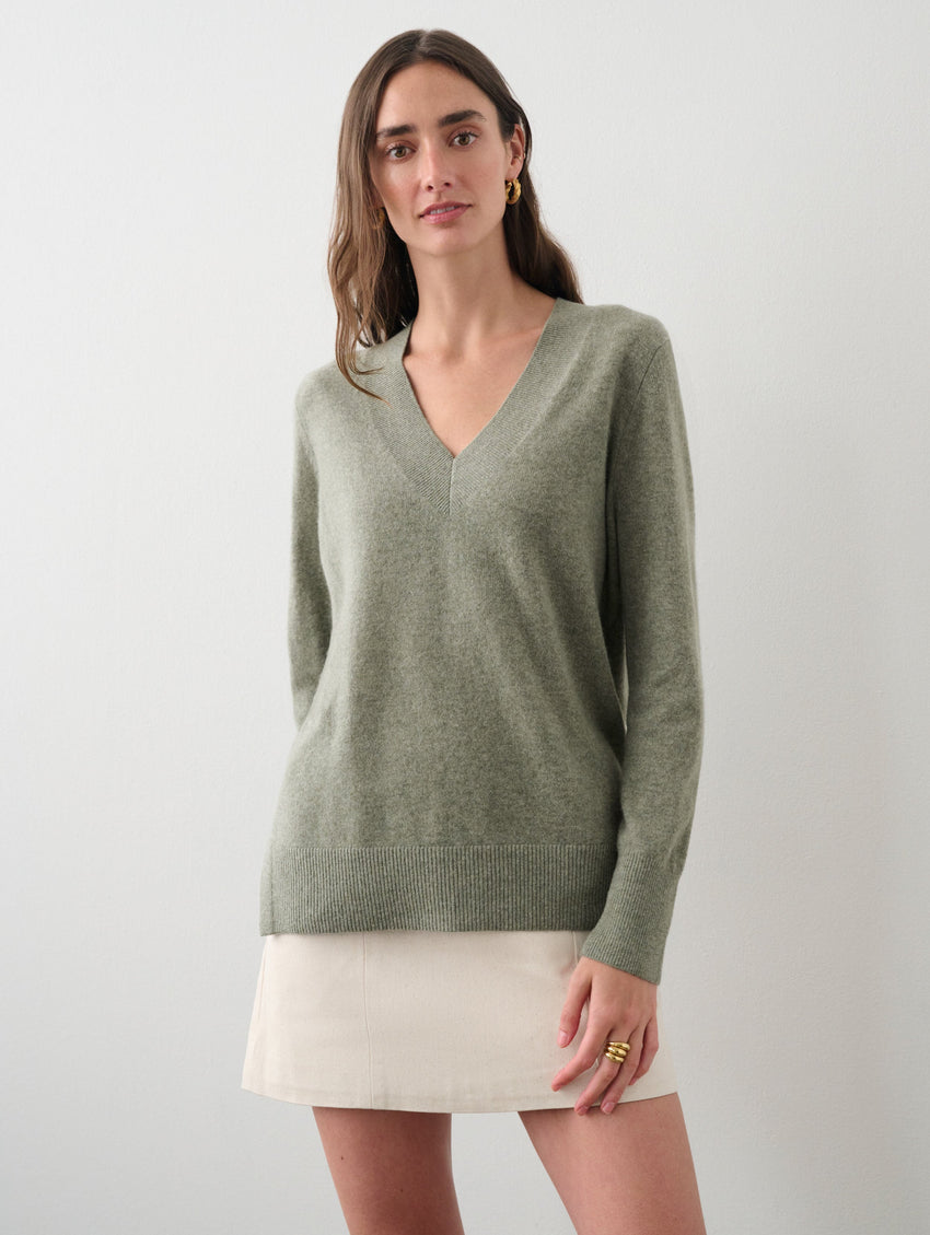 Cashmere V Neck Tunic