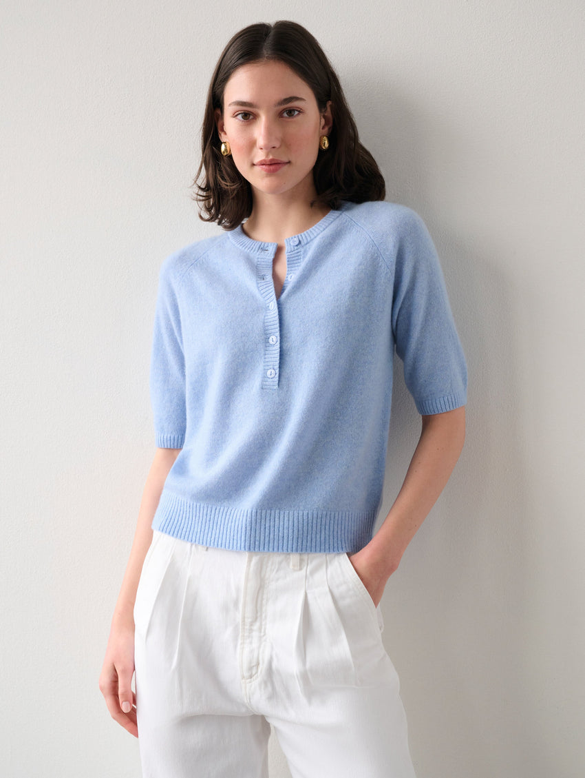 Cashmere Short Sleeve Henley