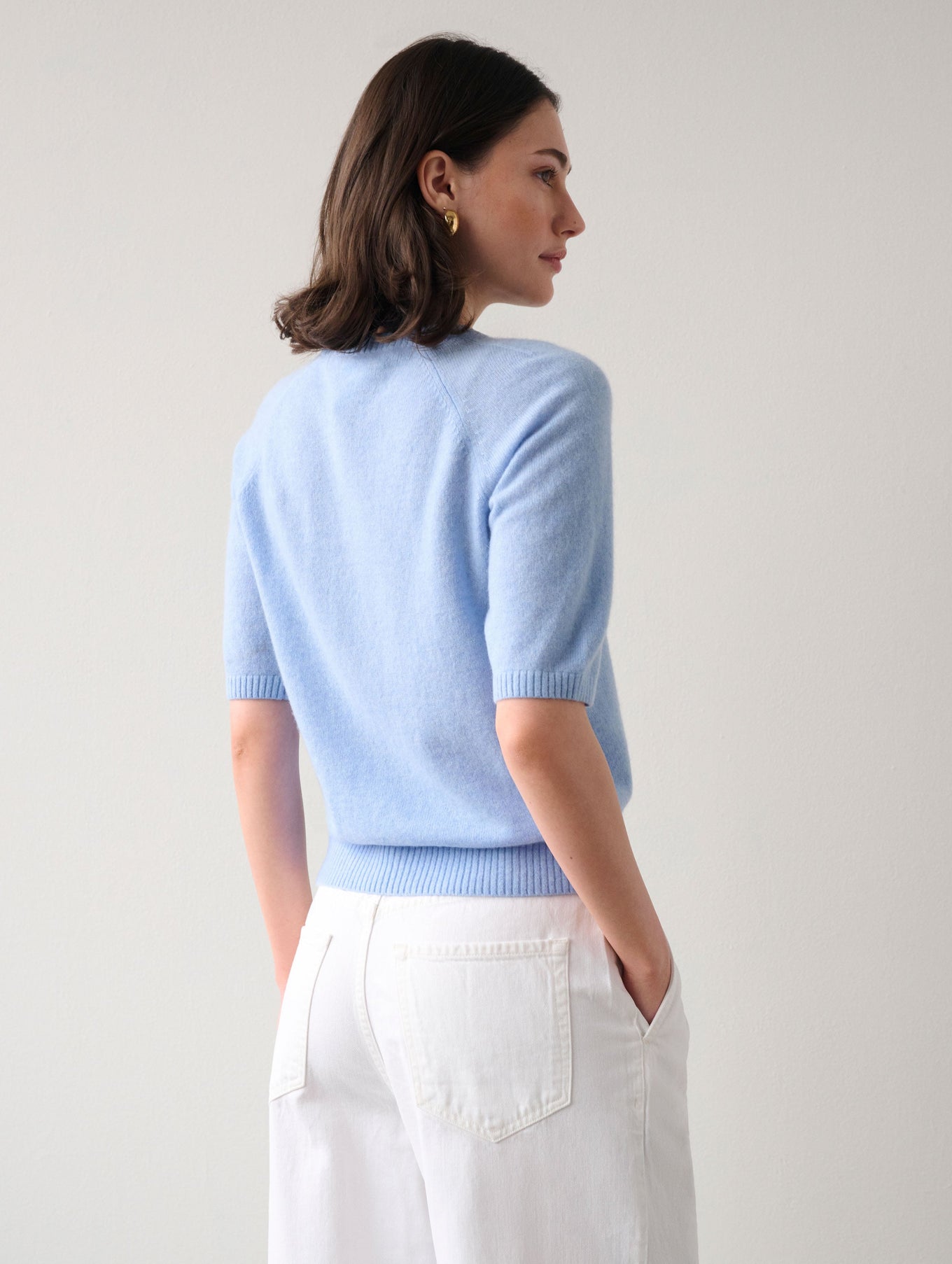 Cashmere Short Sleeve Henley