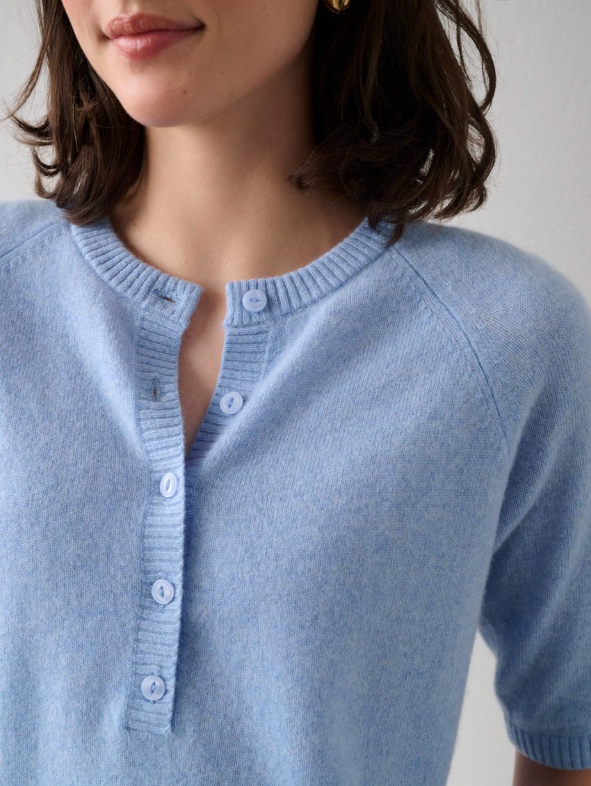 Cashmere Short Sleeve Henley