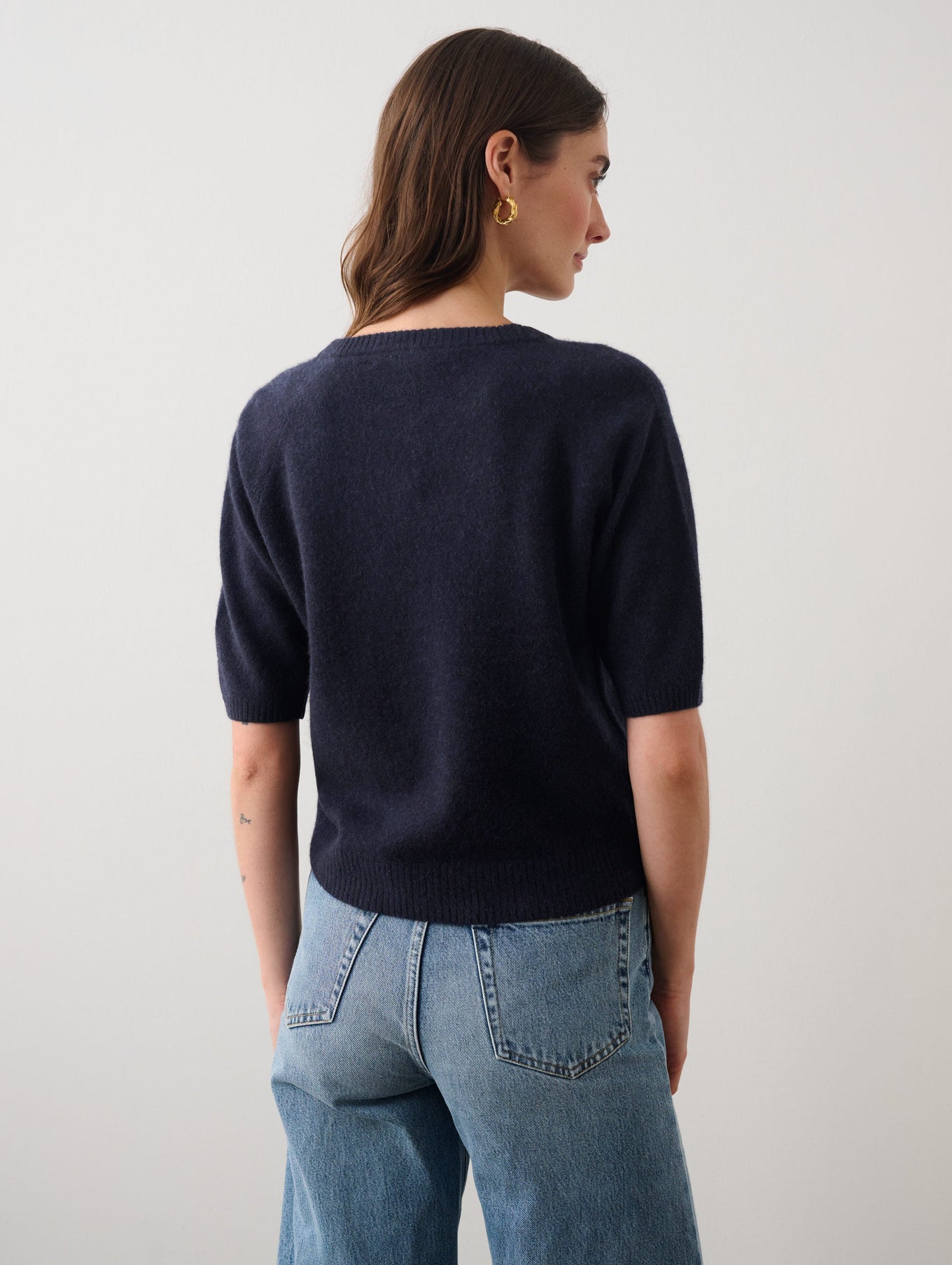Cashmere Short Sleeve Henley