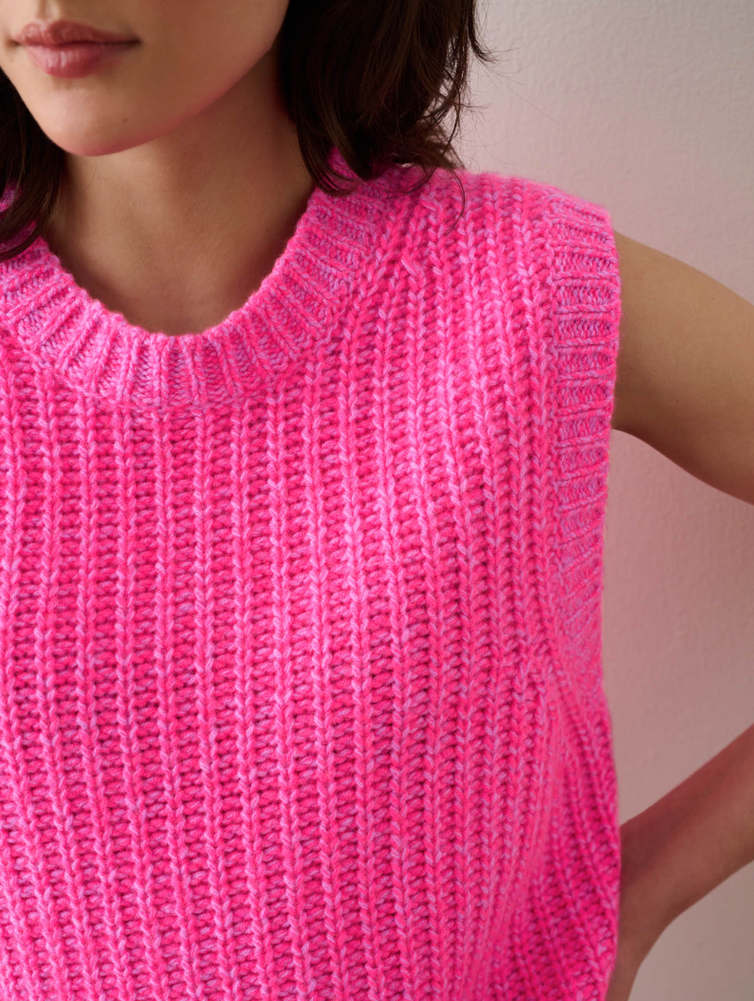 Cashmere Air Spun Ribbed Vest