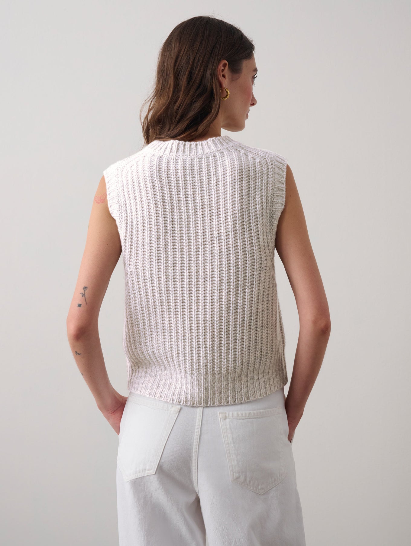 Cashmere Air Spun Ribbed Vest