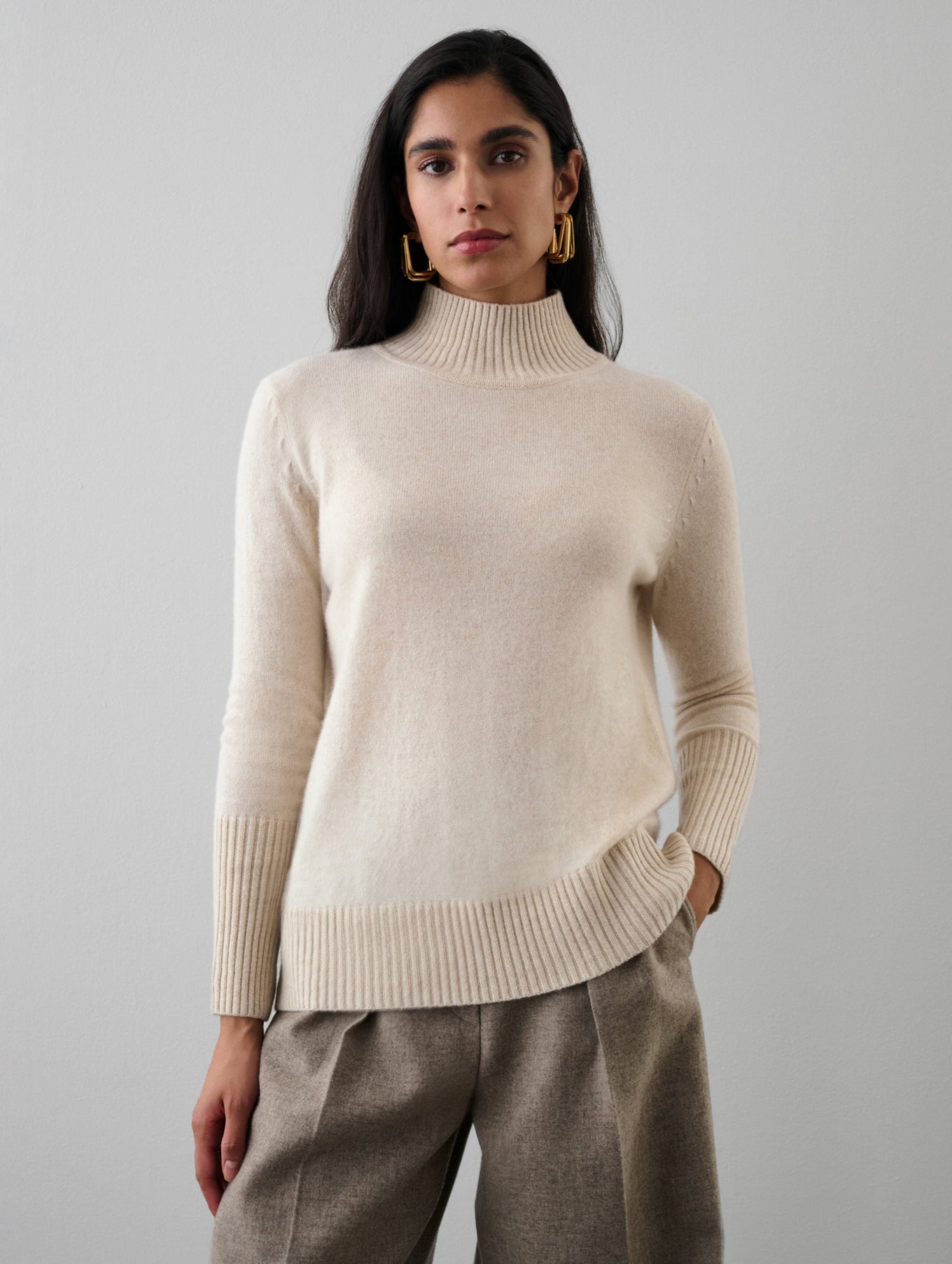 Cashmere Easy Standneck