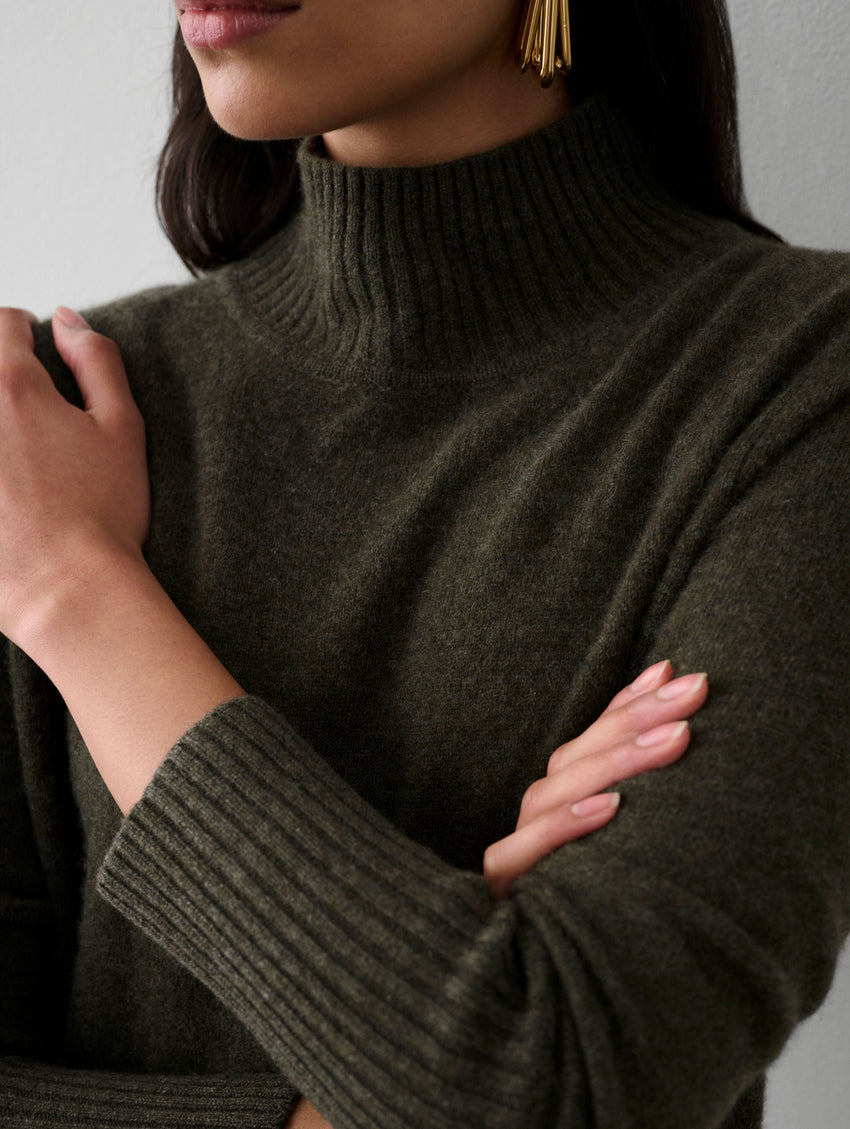 Cashmere Easy Standneck