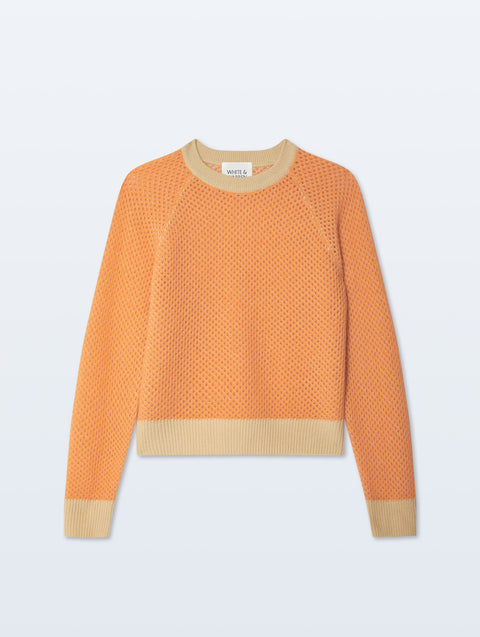 Cashmere Cable Crewneck | Vintage Gold