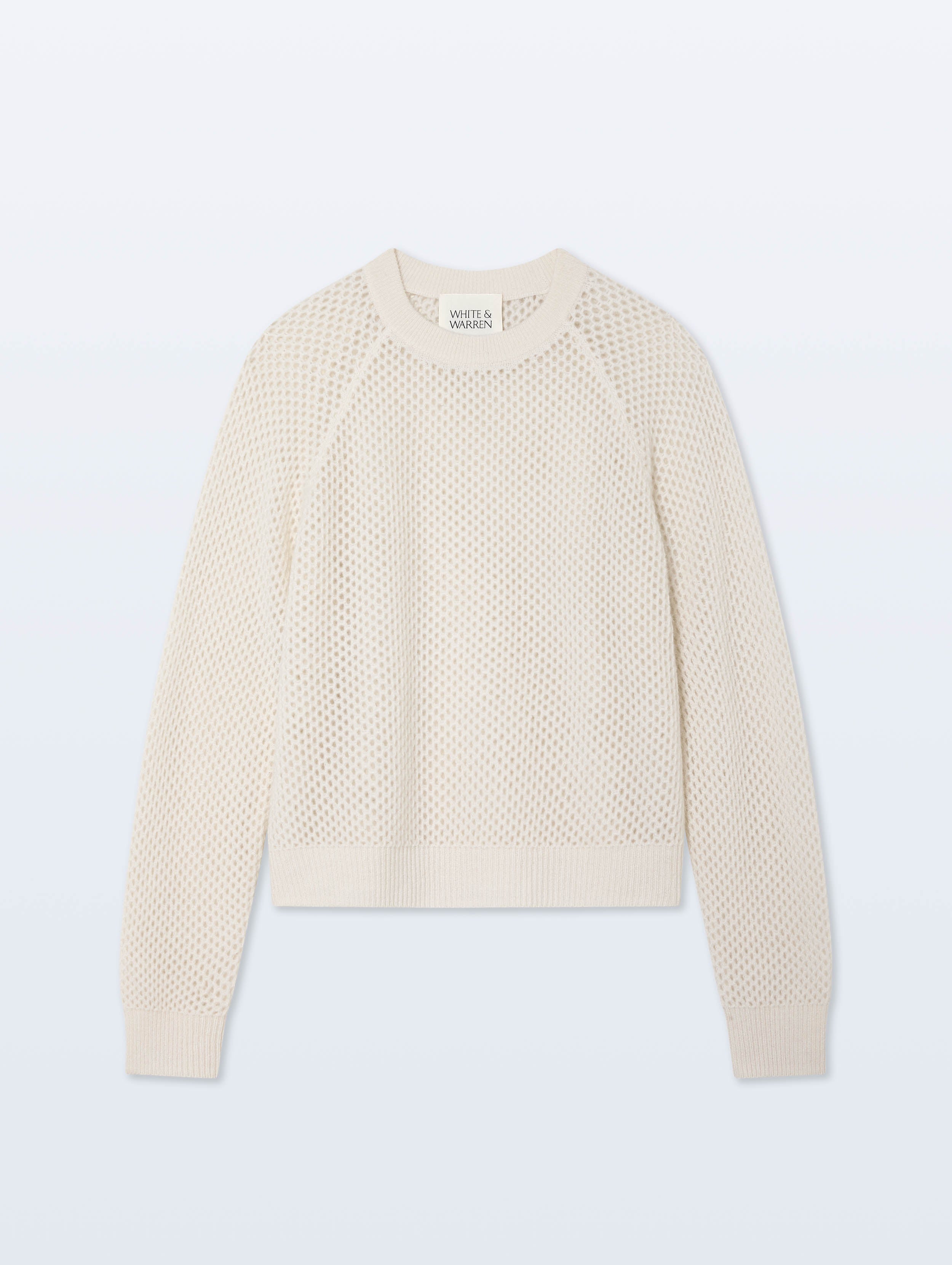 Cashmere Mesh Sweatshirt | Soft White