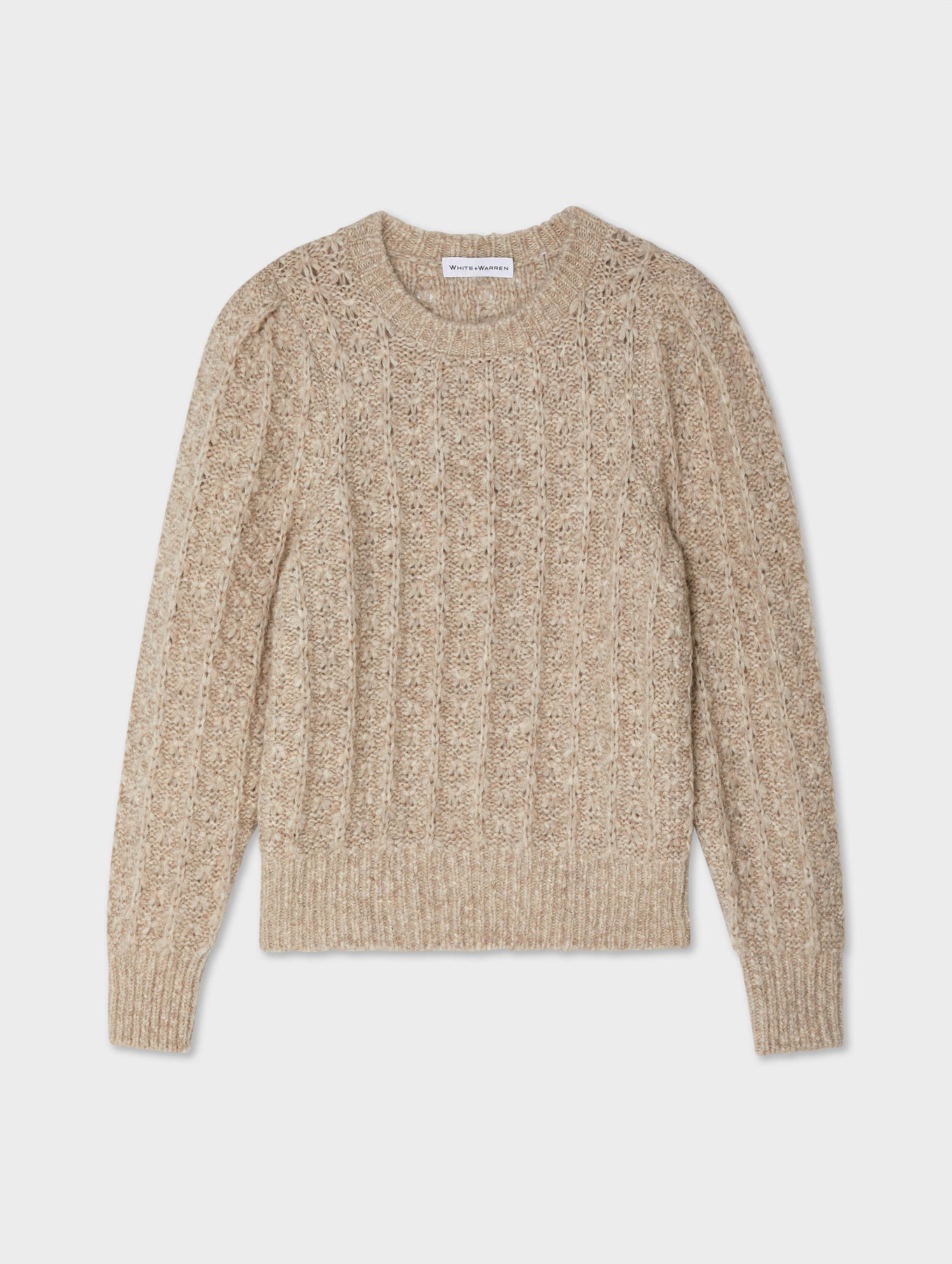 Plush Alpaca Blend Pointelle Crewneck