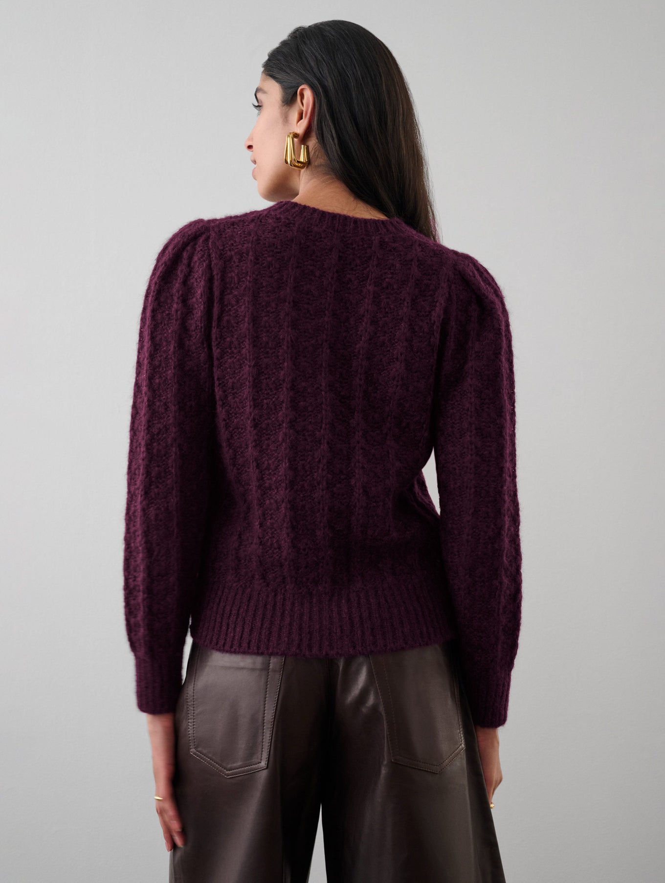 Plush Alpaca Blend Pointelle Crewneck