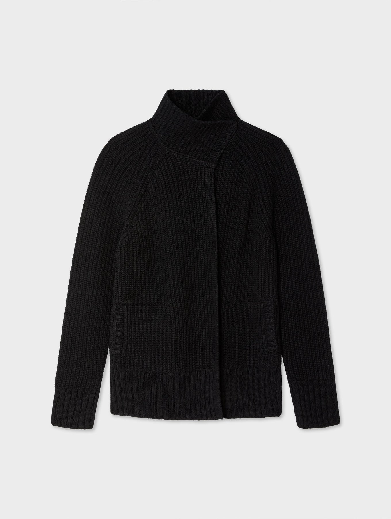 Merino Blend Ribbed Coatigan