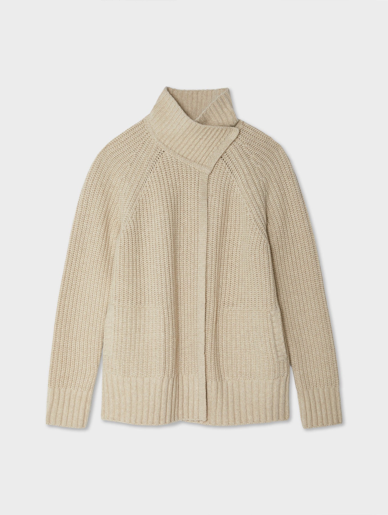 Merino Blend Ribbed Coatigan