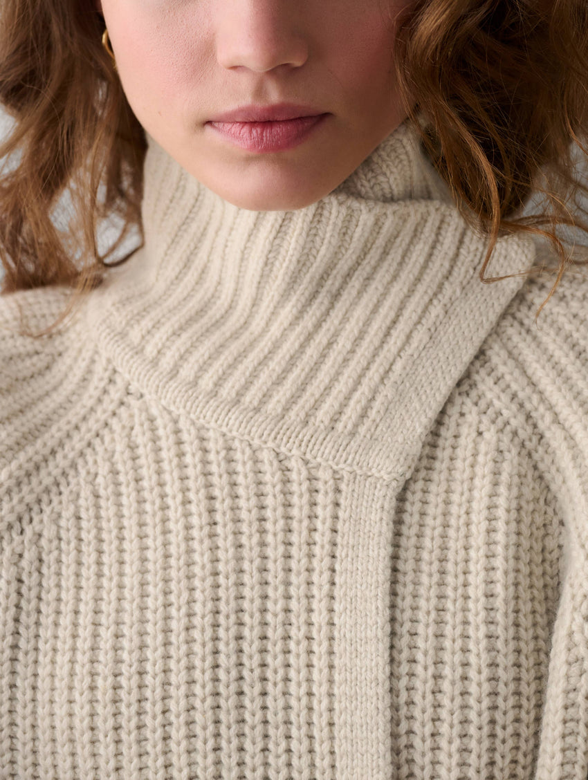 Merino Blend Ribbed Coatigan