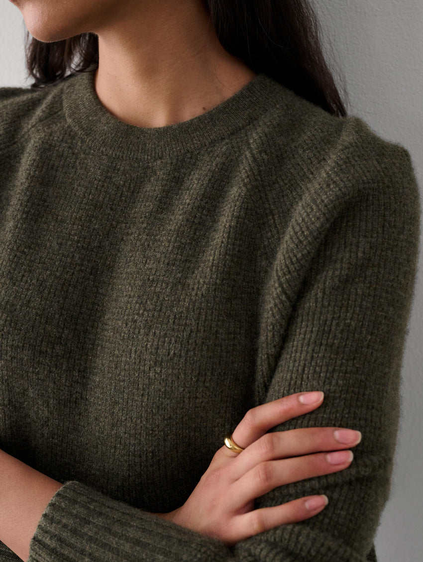 Cashmere Waffle Sweatshirt