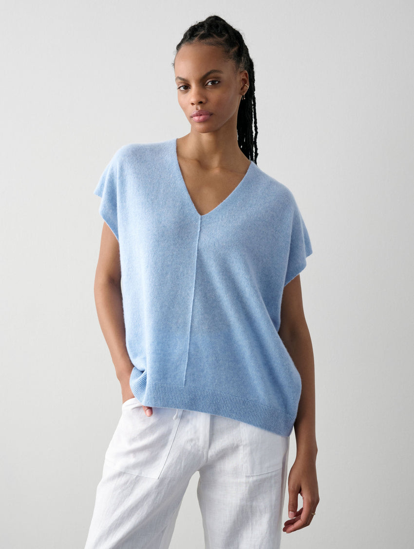 Cashmere V Neck Poncho