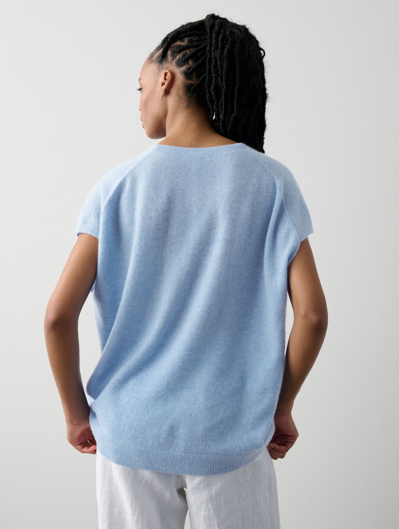 Cashmere V Neck Poncho