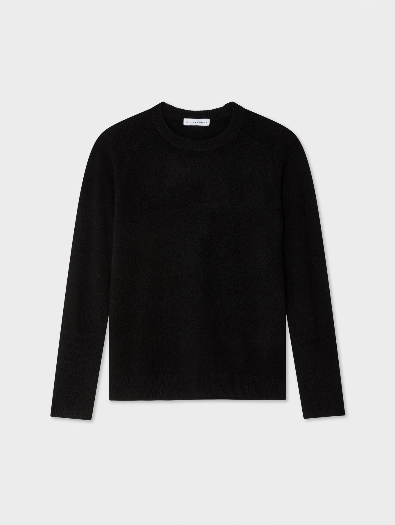 Cashmere Ribbed Trim Crewneck