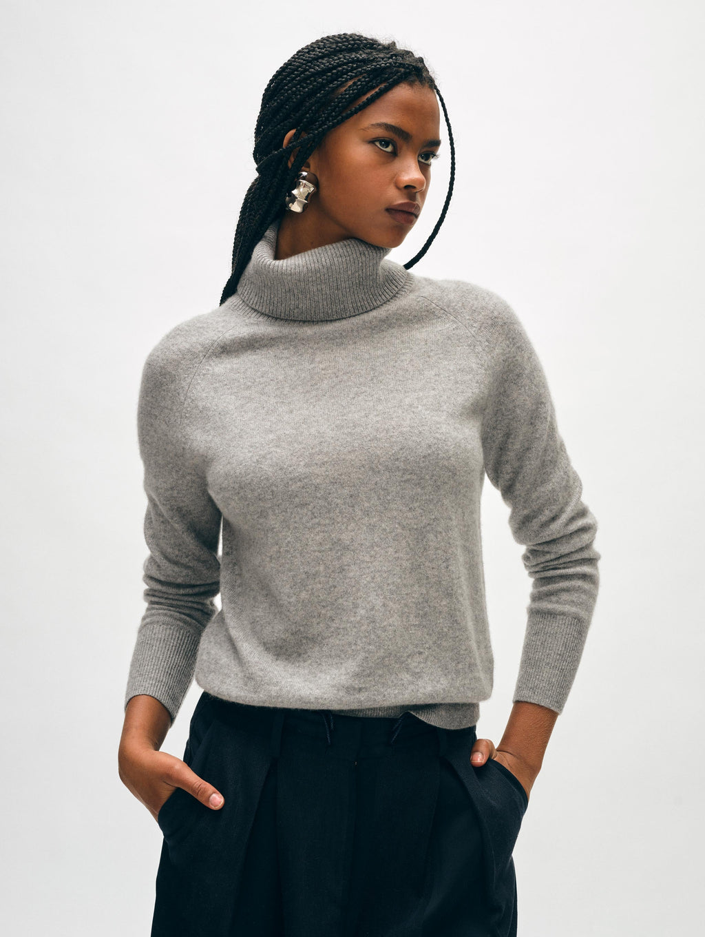 Cashmere Turtleneck White Warren