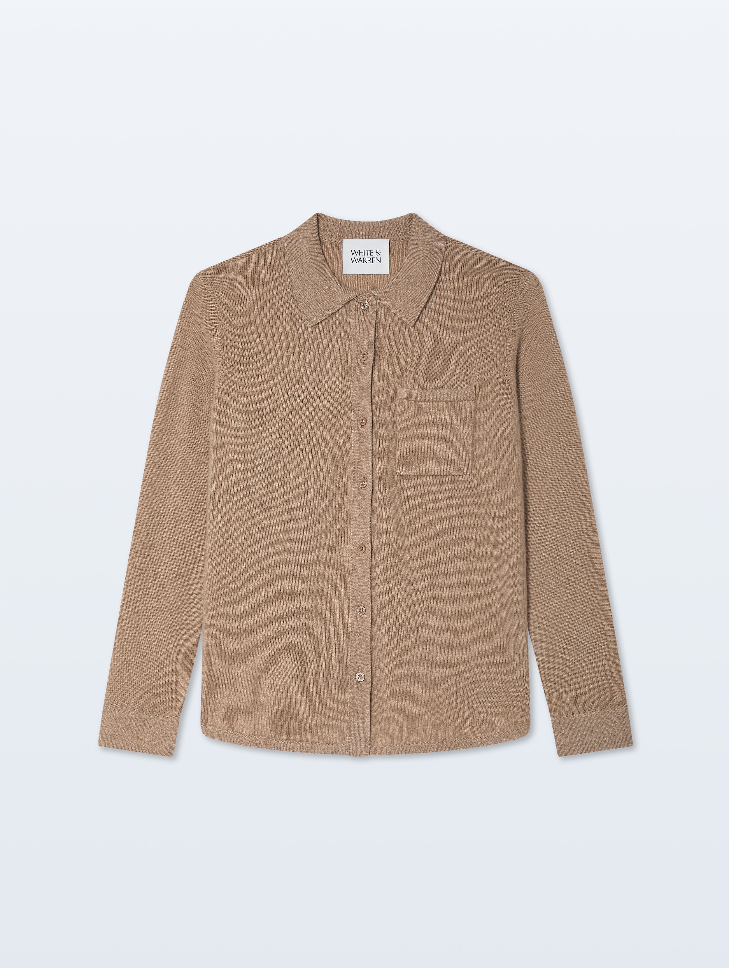 Cashmere Button Shirt | Khaki