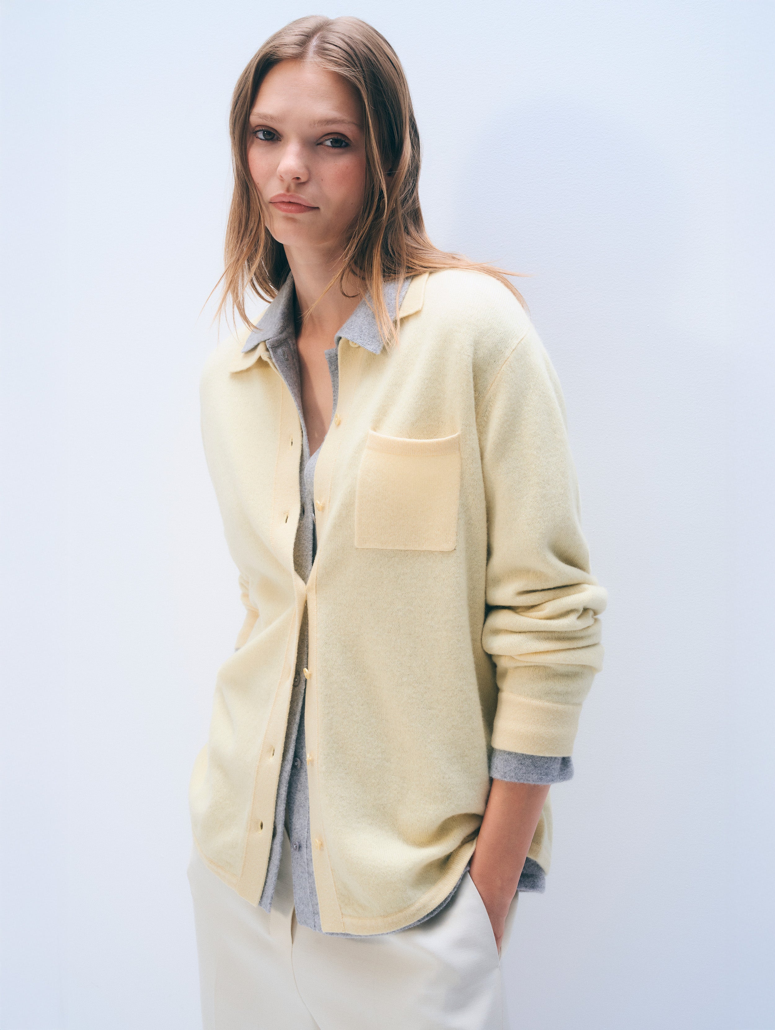 Cashmere Button Shirt | Lemonade