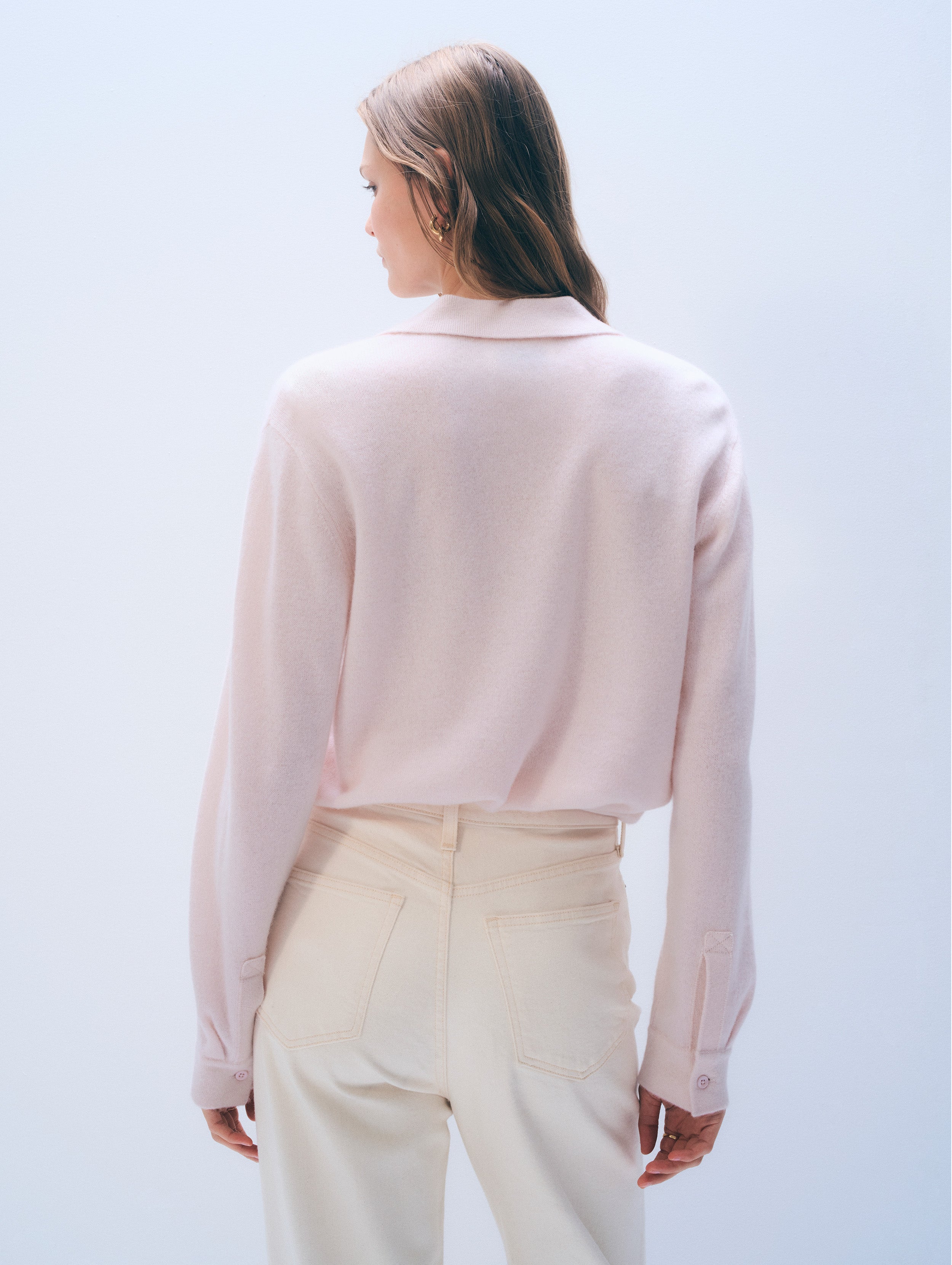 Cashmere Button Shirt | Pink Sand